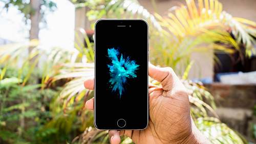 cell phone person holding space gray iPhone 6 phone